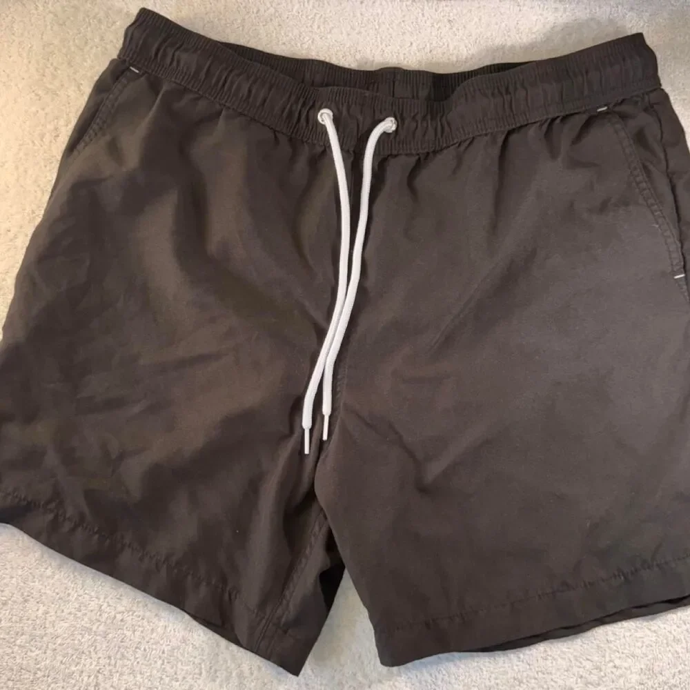 George Men's Black and Grey Swim-briefs-shorts